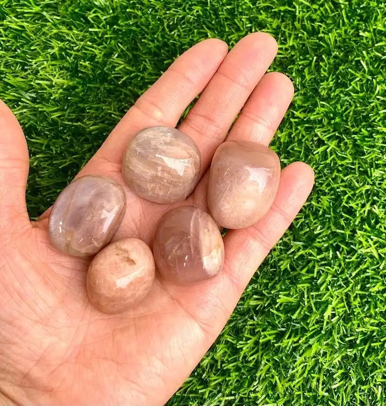 Peach Tumbled Moonstone