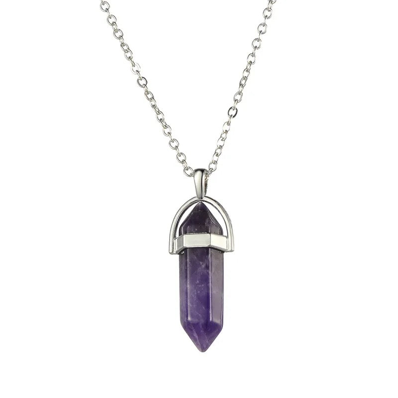 Amethyst Bullet Pendant