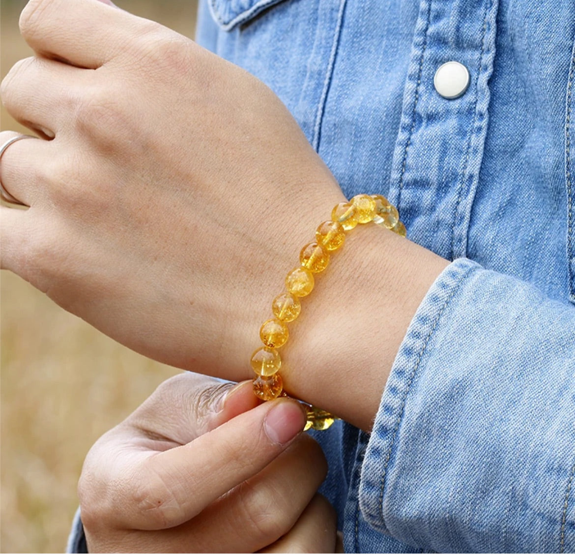 Citrine Bead Bracelet